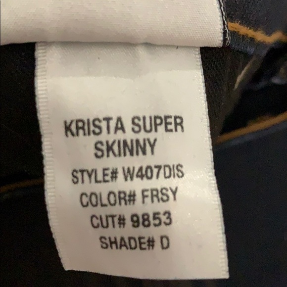 Hudson dark wash Krista Super Skinny jeans size 27 - Picture 4 of 9